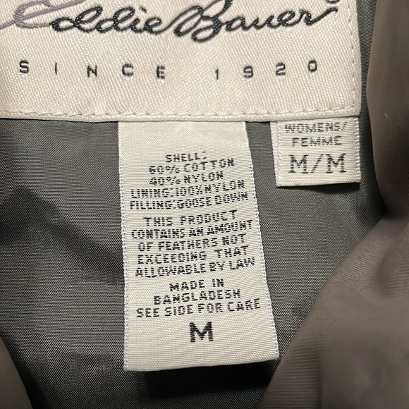 Eddie Bauer Diamond Quilted Goose Down Sage Green Womens Puffer Vest - Picture 5 of 5